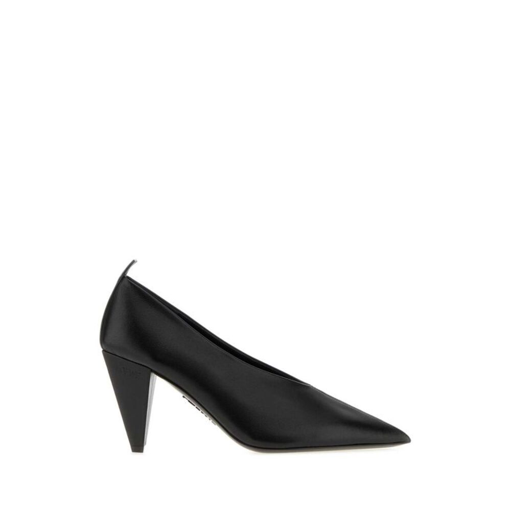 Loewe Women Black Leather Origami Cubic Pumps